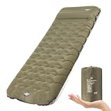 NIKYPJ Isomatte Selbstaufblasend【Benötigt Fußinflation】, 12cm Luftmatratze Camping,...