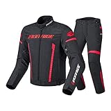 FULUOYIN Motorradjacke mit Protektoren Anzug Panzer Jacke+Hose für Radfahren Reiten Motorrad Fahren...