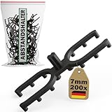 Abstandhalter Terrassendielen 200 Stück für 7mm Fuge - Distanzhalter aus Kunststoff für die...