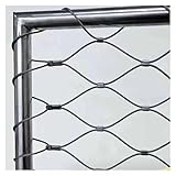 VXHCS 304 Edelstahlseilnetz, Sicherheitsnetz für Balkon 6cm/1.5mm Langlebiges Wildschutznetz,...