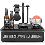 Viking Revolution - Luxus Rasierset Für Manner - Sicherheitsrasierer mit Doppelter Schneide,...