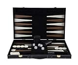 Engelhart - Tolles Backgammon-Spiel aus Holz mit Kunstleder-Lackierungen - 250504