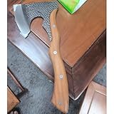 Axt Beil mit Scheide, Camping Axt Handbeil mit Birnenholz Griff Trekking Survival Bushcraft Beil...