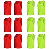 Senston 12 Stück Leibchen für Fußball, Basketball, Baseball Training, Fußball Trainingsleibchen...