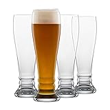 SCHOTT ZWIESEL Weizenbierglas Bavaria Beer Basic 0,5 l (4er-Set), formschöne Weizengläser für...