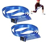 Yoga-Gurt – verstellbares Trainingsgerät – Übungsgurt mit Schnalle | für Reisen, Outdoor,...