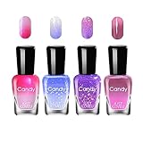 Nagellack mit Temperaturänderung Farbtemperaturregelung Nagellack - 4PCS Langanhaltender Nagellack...