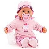 Babypuppe First Words mit Schlafaugen, spricht 24 Babylaute, mit Schnuller und Flasche, 38 cm,...