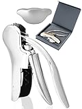 Kitchtic Wine Opener - Weinflaschenöffner - Edelstahl - nur 3 Sekunden mit schneller Auf- und...