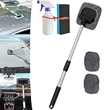 Windshield Window Cleaner Tool, Auto Windshield Magnetic Car Window Cleaner, Expandable Car Window...