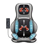 Comfier Shiatsu Rücken und Nacken Massagesitzauflage mit Wärme - 2D / 3D-Knet Massageauflage mit...