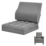 GOFORIT Sitzkissen mit Rückenkissen Set, Sitzerhöhung für Ältere, Zweilagiges Memory-Schaum...