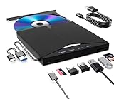 Custom Catch 8 in 1 Externes Blu Ray Laufwerk - USB3.0 Typ-C External Blu-ray Drive, Bluray Laufwerk...