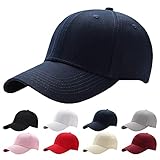 Baseball Cap Herren Damen，Unisex Kappe Verstellbar Reine Farbe Baseboard Baseballkappe...