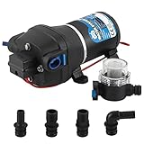 Mxmoonant 12V DC Automatische Wasserpumpe, Druckpumpe, 35 Psi, 2,4 Bar, 95W, 12,5 Lpm/min,...