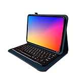 Navitech Blaue drehbare Bluetooth-Tastaturhülle, kompatibel mit Samsung T560 Galaxy Tab E 9,6 Zoll...