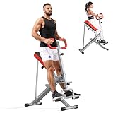 SogesHome Squat Machine Rudergeräte für zu Hause Faltbar, Fitness Rudergerät Rudern und Ride...