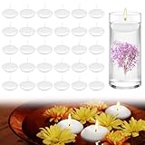 40 Stück Schwimmkerzen Weiss Wachs, 1,5 Zoll Schwebende Kerzen 1 Stunde Schwimmende Kerzen Weiß,...
