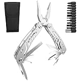 Gvolatee Multitool Werkzeug 11 in 1, Faltbares Edelstahl Multifunktionale Zange mit Schraubendreher...