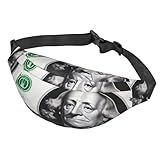 Gürteltasche mit Banknotenmuster, multifunktional, große Hüfttasche für Damen und Herren,...