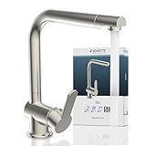 SCHÜTTE 79826 RIO 360° schwenkbare Küchenarmatur, Spültisch Armatur mit hohem Auslauf Küche,...