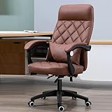 Ergonomischer Bürostuhl für Spiele – Verstellbare Kopfstütze, Leder, Drehstuhl, bequemer...