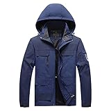 Minying Sportjacke für Herren, Herbst, Winter, Reißverschluss, Mantel, Stehkragen, dick, warm,...