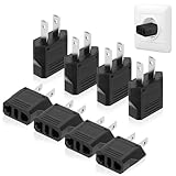 8 Stück Reiseadapter, Adapter USA Deutschland Stecker Adapter für die USA Reisestecker EU auf US...