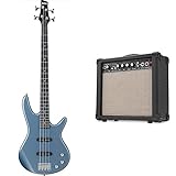 Ibanez GIO Series GSR180-BEM - Electric Bass Guitar - Baltic Blue Metallic & Rocktile Scream 15...