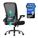 SONGMICS Bürostuhl, Schreibtischstuhl, Drehstuhl mit Netzbespannung, ergonomisch, gepolsterte...