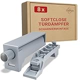 LouMaxx Softclose Türdämpfer Schrank 8er Set - Türdämpfer Küche zum Softclose Nachrüsten -...