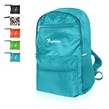 Moorle Faltbarer Rucksack Ultraleicht, Wasserdicht Tagesrucksack Zum Falten, Blau Rucksack Damen...