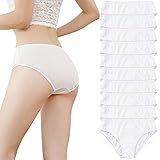 Sunvivid 10 Stück Damen Einweg Unterhosen Baumwolle Frauen Einmal Slips Postpartale Schwangere...