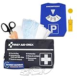 First Aid Only Kfz Verbandtasche DIN 13164 inkl. 5-in-1 Parkscheibe | Auto Verbandskasten als Erste...