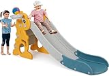 Kinder Rutsche, Faltbar Kinderrutsche, Kinder Fun-Slide mit Basketballkorb,180 x 80 x 145 cm
