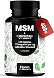 MSM Tabletten Hochdosiert - 400 Stück - 2000 mg MSM + Natürliches Vitamin C - Alternative zu...