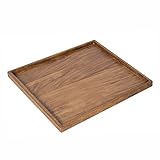 Massives Tablett MAKASSAR 50cm Sheesham Stone Finish Holztablett Serviertablett Bettablett