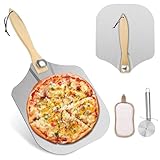 Phieeseriy Pizzaschieber Groß 30,5cm, Aluminium Pizzaschaufel mit Abnehmbaren Faltbarer Griff -...