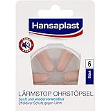 Hansaplast Lärmstopp Ohrstöpsel (6 Stück), sanfter Gehörschutz ideal zum Schlafen und...