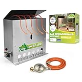 Bio Green Gas-gewächshausheizung EcoPilot, 4500 Watt, Silber, Thermostat-Regelbereich: 0° – 20°...