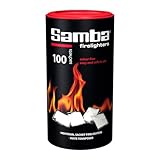 100 Samba Feueranzünder Sachets - Geruchsneutral brennend & leicht anzuzünden - Für BBQs Grills...