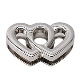 Doppelschloss, Herzform, Vorhängeschloss, Geschenk zum Valentinstag, Jahrestag, Kreide