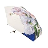 ycezw Sonnenschirm für Sonnenschutz | Blumenmuster tragbar mit UV-Schutz | Doppelfunktion...