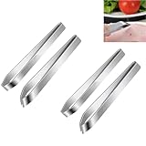 Grätenzange Pinzette,4 Stück Pinzette Edelstahl,FischgräTen...