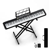 88 Tasten Digital Piano, Semi Weighted Keyboard 88 Keys, Electric Keyboard Piano with Stand, Pedal,...