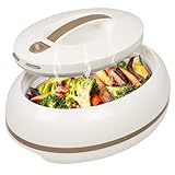 Eleganter Großer Ovaler Thermobehälter- Deckel handlich zu öffnen - 3 liter Luxus Hot Pot/Kühler...