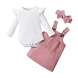 Zukmuk Babykleidung Neugeborene Baby Body+Rock+Stirnband Baby Mädchen Set Kleidung Baby Kleidung...