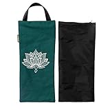 Yoga Sandsack – Baumwolle ungefüllt für Yoga Gewichte und Widerstandstraining, Lotus-Design,...