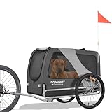 DOGGYHUT® Premium XL Hundefahrradanhänger bis 45 kg Fahrradanhänger für Hunde Hundeanhänger...