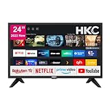 HKC HV24 Fernseher 24 Zoll (60 cm) Smart TV mit Netflix, Prime Video, Rakuten TV, DAZN, YouTube,...